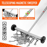 Darrahopens Auto Accessories > Tools 17inch Telescoping Magnetic Sweeper Magnet Broom Rolling Pick Up 8.8Lbs Portable
