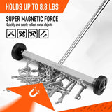 Darrahopens Auto Accessories > Tools 17inch Telescoping Magnetic Sweeper Magnet Broom Rolling Pick Up 8.8Lbs Portable
