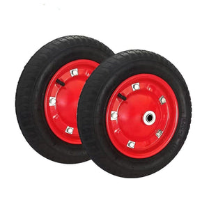 Darrahopens Auto Accessories > Tools 2-Piece 13inch 3.00-8 Wheelbarrow Trolley Wheel 16mm Bore Tyre Wheels Pneumatic