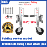 Darrahopens Auto Accessories > Tools 6" Inch Trailer Jockey Wheel Swivel Swing Up 500kg 1000LBS U bolts Caravan Boat