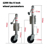 Darrahopens Auto Accessories > Tools 6" Inch Trailer Jockey Wheel Swivel Swing Up 500kg 1000LBS U bolts Caravan Boat