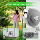 Darrahopens Auto Accessories > Tools Garden Spray Gun Auto Rewind Wall Water Hose Mount Hose Reel 20M Retractable