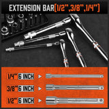 Darrahopens Auto Accessories > Tools Mini Ratchet Spanner 1/2 3/8 1/4 Drive 90 Tooth Extension Bar Workshop With Bag