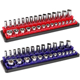 Darrahopens Auto Accessories > Tools SEDY 2Pc 3/8" Drive Magnetic Socket Organizer Metric SAE Sockets Storage Holder