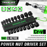 Darrahopens Auto Accessories > Tools Swanlake 20Pcs Garden Tools Power Nut Driver Set Impact Drill SAE and Metric(will be no tracking)