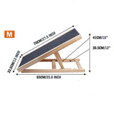 Darrahopens Auto Accessories > Tools VaKa 70cm Foldable Dog Pet Ramp Adjustable Height Dogs Stairs For Bed Sofa 82006