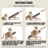 Darrahopens Auto Accessories > Tools VaKa 70cm Foldable Dog Pet Ramp Adjustable Height Dogs Stairs For Bed Sofa 82006