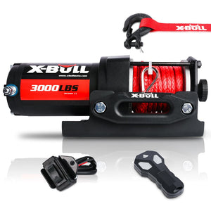 darrahopens Auto Accessories > Winches X-BULL Electric Winch 12V Wireless 3000lbs/1360kg Synthetic Rope BOAT ATV 4WD