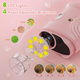 Darrahopens Baby & Kids > Baby & Kid's Toys > Activity Toys 1000x Digital Children's Microscope - With 2 Inch IPS Screen & 8 LED Lights - Handy & Easy to Use for Nature Research - Pink