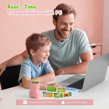 Darrahopens Baby & Kids > Baby & Kid's Toys > Activity Toys 1000x Digital Children's Microscope - With 2 Inch IPS Screen & 8 LED Lights - Handy & Easy to Use for Nature Research - Pink