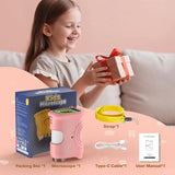 Darrahopens Baby & Kids > Baby & Kid's Toys > Activity Toys 1000x Digital Children's Microscope - With 2 Inch IPS Screen & 8 LED Lights - Handy & Easy to Use for Nature Research - Pink