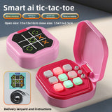 Darrahopens Baby & Kids > Baby & Kid's Toys > Activity Toys 2 Pack Pink AI Tic-Tac-Toe Handheld Game Electronic Logic Training Machine with 9 Game Modes and Light-up Buttons for Kids Age 3+ Australian Home Travel