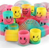 Darrahopens Baby & Kids > Baby & Kid's Toys > Activity Toys 30-Pack Mini Rainbow Magic Spring Toys, Smiley Face Fidget Stress Relief Coils for Kids Party Favors, Classroom Prizes, Carnival Prizes, Birthday Goodie Bags (Multicolor)