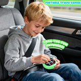 Darrahopens Baby & Kids > Baby & Kid's Toys > Activity Toys 4-in-1 Electronic Tic Tac Toe Game: AI Battle, Two-Player Mode, Memory & Speed Challenge | Handheld Portable Game Console, Suitable for Both Kids and Adults (Batteries Not Included)（green）