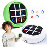 Darrahopens Baby & Kids > Baby & Kid's Toys > Activity Toys 4-in-1 Electronic Tic Tac Toe Game: AI Battle, Two-Player Mode, Memory & Speed Challenge | Handheld Portable Game Console, Suitable for Both Kids and Adults (Batteries Not Included)（green）