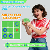 Darrahopens Baby & Kids > Baby & Kid's Toys > Activity Toys 4-in-1 Electronic Tic Tac Toe Game: AI Battle, Two-Player Mode, Memory & Speed Challenge | Handheld Portable Game Console, Suitable for Both Kids and Adults (Batteries Not Included)（WHITE）