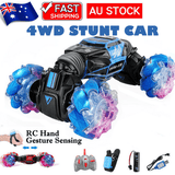 Darrahopens Baby & Kids > Baby & Kid's Toys > Activity Toys 4WD Stunt Car RC Hand Gesture Sensing Off Roader Remote Control Off-Road Gifts Blue