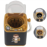 Darrahopens Baby & Kids > Baby & Kid's Toys > Activity Toys Black Kids Mini Electric Toy Washing Machine with Spin Dryer Basket - Pretend Play Appliance
