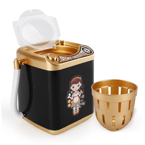 Darrahopens Baby & Kids > Baby & Kid's Toys > Activity Toys Black Kids Mini Electric Toy Washing Machine with Spin Dryer Basket - Pretend Play Appliance