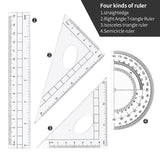 Darrahopens Baby & Kids > Baby & Kid's Toys > Activity Toys Complete 10-Piece Geometry Kit Set – Precision Drafting Tools with Metal Compasses, Rulers, Protractor & Pencil Sharpener – Ideal for Students, Engineers & Artists (Black)