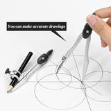 Darrahopens Baby & Kids > Baby & Kid's Toys > Activity Toys Complete 10-Piece Geometry Kit Set – Precision Drafting Tools with Metal Compasses, Rulers, Protractor & Pencil Sharpener – Ideal for Students, Engineers & Artists (Black)