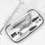 Darrahopens Baby & Kids > Baby & Kid's Toys > Activity Toys Complete 10-Piece Geometry Kit Set – Precision Drafting Tools with Metal Compasses, Rulers, Protractor & Pencil Sharpener – Ideal for Students, Engineers & Artists (Black)