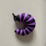 Darrahopens Baby & Kids > Baby & Kid's Toys > Activity Toys Fidget Slug Toy Black Purple 14CM 3D Sensory Crawling Slug Stress Relief