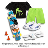 Darrahopens Baby & Kids > Baby & Kid's Toys > Activity Toys Finger Skateboard With Shoes Mini Scooter Finger Toy Set Gripboard Shoes And Pants Finger Skate Board Mini Skateboard 0.04 Black Series