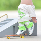 Darrahopens Baby & Kids > Baby & Kid's Toys > Activity Toys Finger Skateboard With Shoes Mini Scooter Finger Toy Set Gripboard Shoes And Pants Finger Skate Board Mini Skateboard 0.04 Black Series