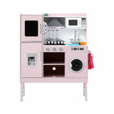 Darrahopens Baby & Kids > Baby & Kid's Toys > Activity Toys Keezi 102cm Wooden Pretend Kitchen Playset With Apron And Food Set1 Pink In Australia - Darrahopens