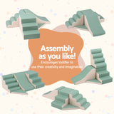 Darrahopens Baby & Kids > Baby & Kid's Toys > Activity Toys Keezi Kids Climbing Blocks 4-Piece Foam Toddler Playset Soft Indoor Climbing Toy Rocker