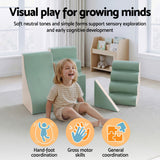 Darrahopens Baby & Kids > Baby & Kid's Toys > Activity Toys Keezi Kids Climbing Blocks 4-Piece Foam Toddler Playset Soft Indoor Climbing Toy Rocker
