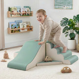 Darrahopens Baby & Kids > Baby & Kid's Toys > Activity Toys Keezi Kids Climbing Blocks 4-Piece Foam Toddler Playset Soft Indoor Climbing Toy Rocker