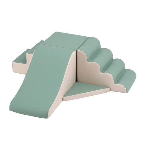 Darrahopens Baby & Kids > Baby & Kid's Toys > Activity Toys Keezi Kids Climbing Blocks 4-Piece Foam Toddler Playset Soft Indoor Climbing Toy Rocker