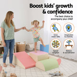 Darrahopens Baby & Kids > Baby & Kid's Toys > Activity Toys Keezi Kids Climbing Blocks 5-Piece Foam Toddler Playset Soft Indoor Climbing Toy Rocker