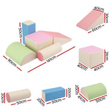 Darrahopens Baby & Kids > Baby & Kid's Toys > Activity Toys Keezi Kids Climbing Blocks 5-Piece Foam Toddler Playset Soft Indoor Climbing Toy Rocker