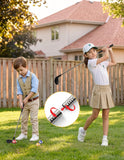 Darrahopens Baby & Kids > Baby & Kid's Toys > Activity Toys Keezi Kids Golf Chipping Game Set with Stand, 24 Sticky Balls, Adjustable Club & 2 Hitting Mats for Indoor Outdoor Ages 3-12 Play In Australia - Darrahopens