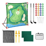 Darrahopens Baby & Kids > Baby & Kid's Toys > Activity Toys Keezi Kids Golf Chipping Game Set with Stand, 24 Sticky Balls, Adjustable Club & 2 Hitting Mats for Indoor Outdoor Ages 3-12 Play In Australia - Darrahopens