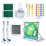 Darrahopens Baby & Kids > Baby & Kid's Toys > Activity Toys Keezi Kids Golf Chipping Game Set with Stand, 24 Sticky Balls, Adjustable Club & 2 Hitting Mats for Indoor Outdoor Ages 3-12 Play In Australia - Darrahopens