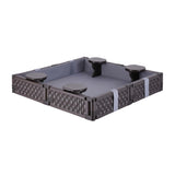 Darrahopens Baby & Kids > Baby & Kid's Toys > Activity Toys Keezi Kids Sandpit Sandbox With Cover 4 Seats Outdoor Sand Box Brown In Australia - Darrahopens
