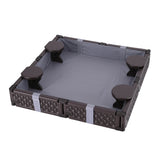 Darrahopens Baby & Kids > Baby & Kid's Toys > Activity Toys Keezi Kids Sandpit Sandbox With Cover 4 Seats Outdoor Sand Box Brown In Australia - Darrahopens