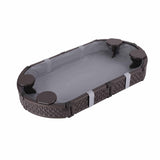 Darrahopens Baby & Kids > Baby & Kid's Toys > Activity Toys Keezi Kids Sandpit Toys Outdoor Sandbox Oval Sand Pit 4 Seats Grey Cover In Australia - Darrahopens