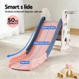 Darrahopens Baby & Kids > Baby & Kid's Toys > Activity Toys Keezi Kids Slide Set Basketball Hoop Ring Outdoor Playground Toy Rabbit 147cm