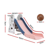 Darrahopens Baby & Kids > Baby & Kid's Toys > Activity Toys Keezi Kids Slide Set Basketball Hoop Ring Outdoor Playground Toy Rabbit 147cm