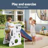 Darrahopens Baby & Kids > Baby & Kid's Toys > Activity Toys Keezi Kids Slide Set Basketball Hoop Ring Outdoor Playground Toy Rabbit 147cm