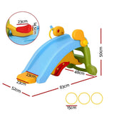Darrahopens Baby & Kids > Baby & Kid's Toys > Activity Toys Keezi Kids Slide Set Toddler Indoor Playset Rocking Horse Ring Toss Multi Colour