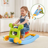 Darrahopens Baby & Kids > Baby & Kid's Toys > Activity Toys Keezi Kids Slide Set Toddler Indoor Playset Rocking Horse Ring Toss Multi Colour
