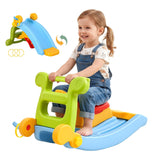 Darrahopens Baby & Kids > Baby & Kid's Toys > Activity Toys Keezi Kids Slide Set Toddler Indoor Playset Rocking Horse Ring Toss Multi Colour