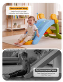 Darrahopens Baby & Kids > Baby & Kid's Toys > Activity Toys Keezi Kids Slide Set Toddler Indoor Playset Rocking Horse Ring Toss Multi Colour