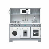 Darrahopens Baby & Kids > Baby & Kid's Toys > Activity Toys Keezi Wooden Play Kitchen Pretend Kitchen 82cm Kids Toy Food Set Grey In Australia - Darrahopens